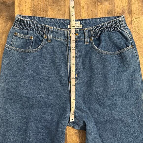L.L.Bean Women’s VTG Original Relaxed Flannel Lined Denim Jeans Size 12 Petite - Picture 5 of 10